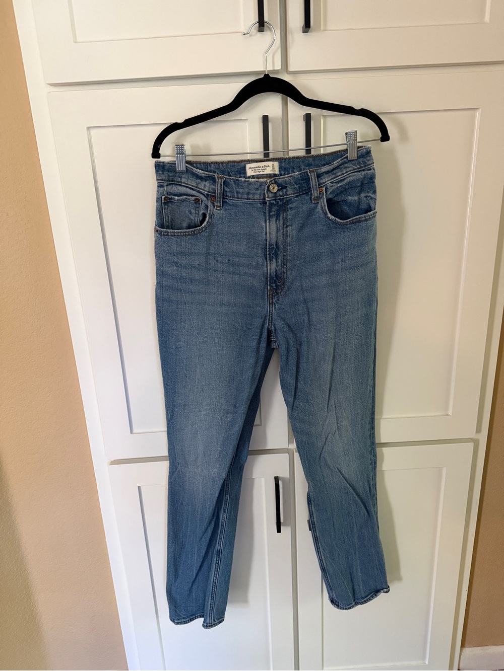 Abercrombie & Fitch Light Blue Straight-Leg Jeans